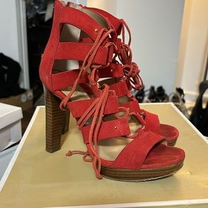 michael kors coral heels